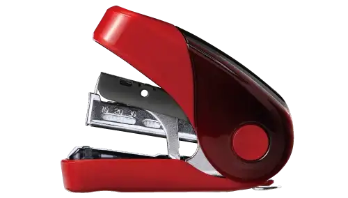 Flat Clinch Stapler - Mini (Red)