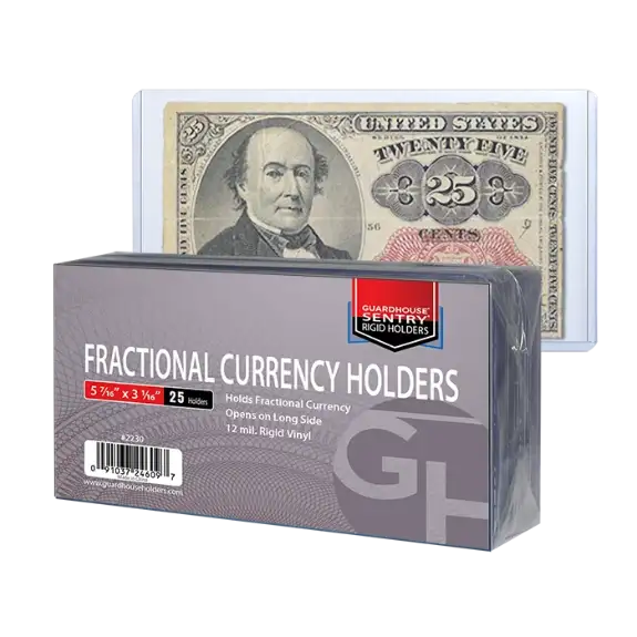 Fractional Currency Sentry Holders - 5 7/16x3 3/16
