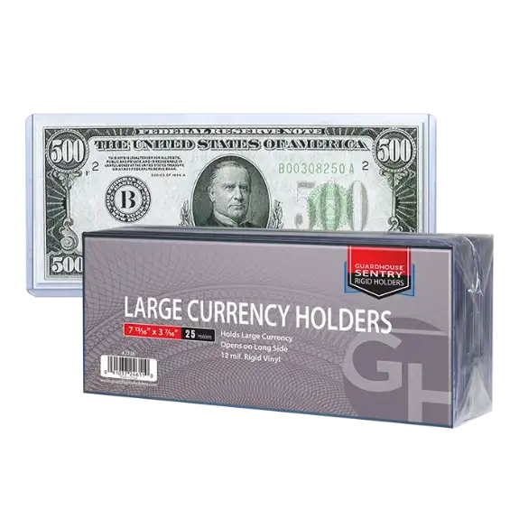 Large Currency Sentry Holders - 7 13/16x3 7/16
