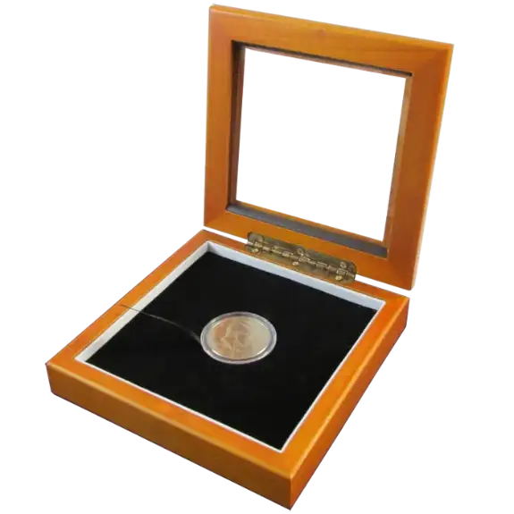 Guardhouse 5x5 Glass-top Wood Display Box - Holds Medium Sized Capsule