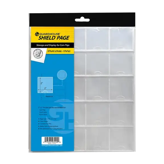 Guardhouse Shield Thumb Cut 20 Pocket (10 pack) Polypropylene Pages