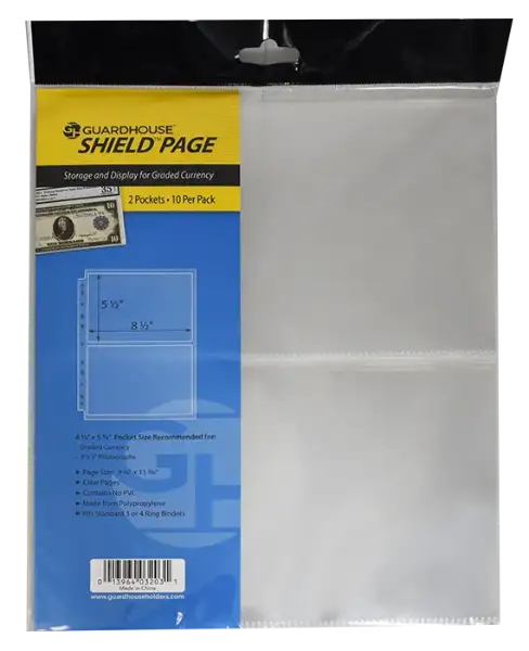 Guardhouse Shield 2 Pocket Archival (10 pack) Polypropylene Pages