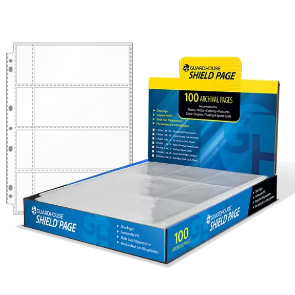 Guardhouse Shield 4 Pocket (100 pack) Polypropylene Pages