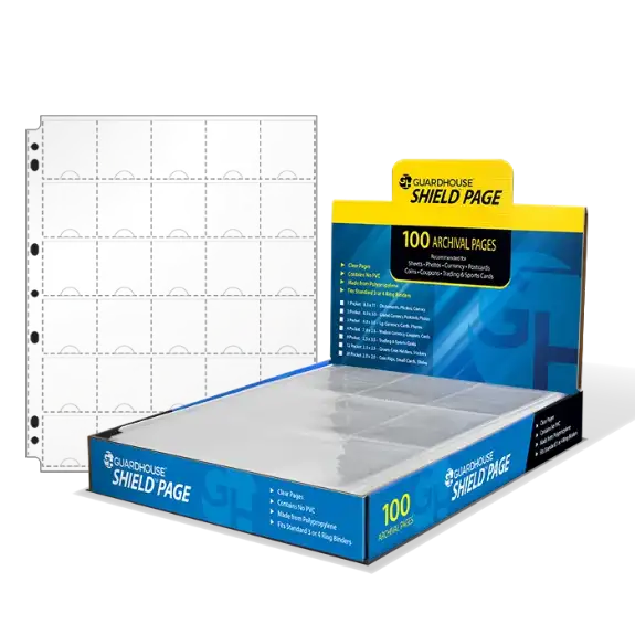 Guardhouse Shield Thumb Cut 30 Pocket (100 pack) Polypropylene Pages