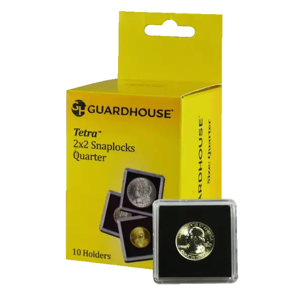 Quarter 2x2 Tetra Snaplock Coin Holder - 10 per pack