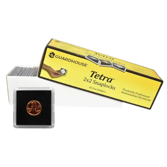 Cent 2x2 Tetra Snaplock Coin Holder - 25 per pack