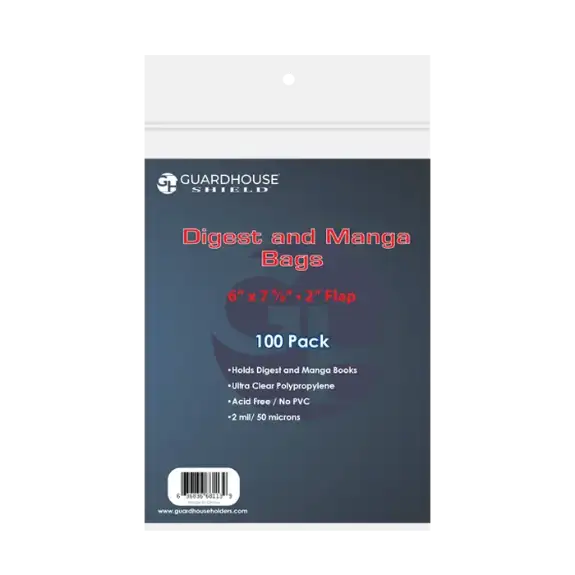 Shield Bag for Digest or Manga Books - 6 x 7 5/8