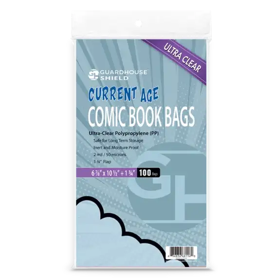 Shield Bag for Current Comic Books (Standard Size) - 6 7/8 x 10 1/2