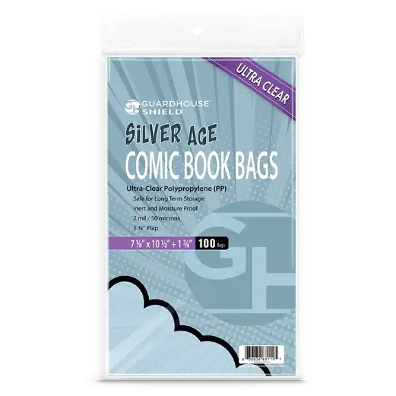 Shield Bag for Silver Comic Books (Standard Size) - 7 1/8 x 10 1/2