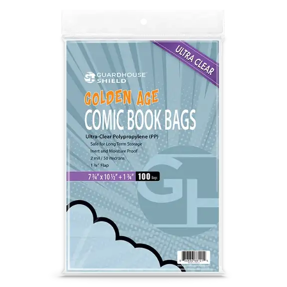 Shield Bag for Golden Comic Books - 7 3/4 x 10 1/2