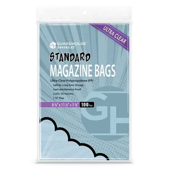 Shield Bag for Standard Magazines - 8 3/4 x 11 1/8 + 1 3/4 flap