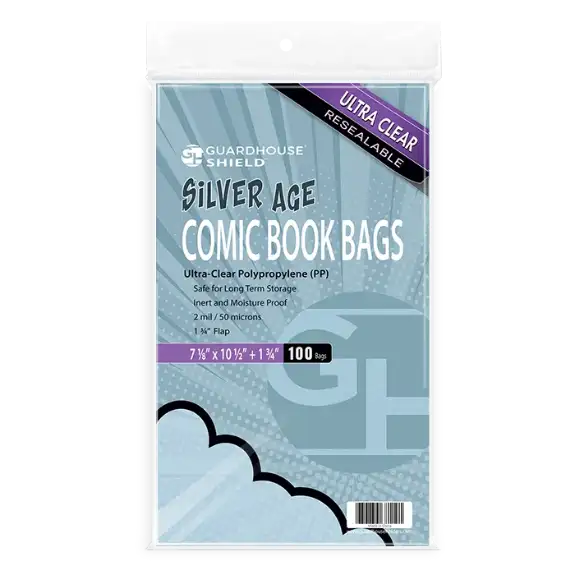 Shield Resealable Bag for Silver Comic Books - 7 1/8 x 10 1/2