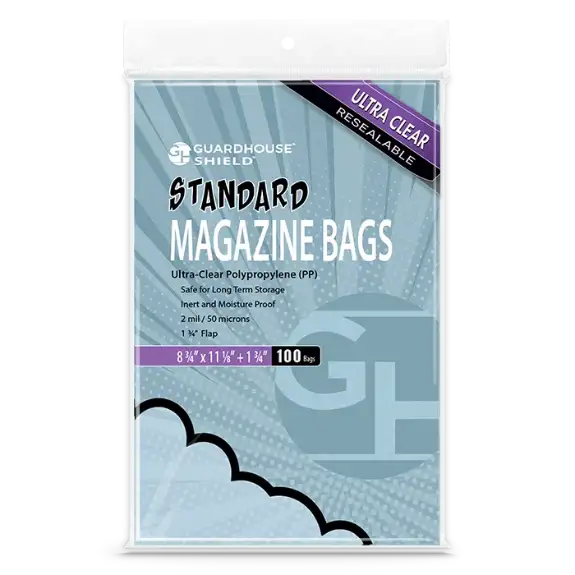 Shield Resealable Bag for Magazines - 8 3/4 x 11 1/8"