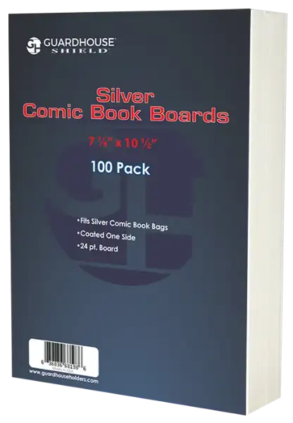 Silver Wide Comic Book Boards (7 1/8 x 10 1/2) - 100 Pack