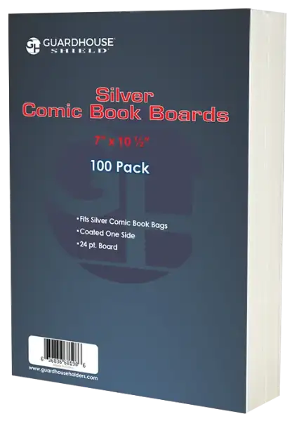 Silver Comic Book Backing Boards (7 x 10 1/2) - 100 Pack