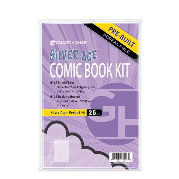 25 Pack Combo of Standard Silver Bags and Boards