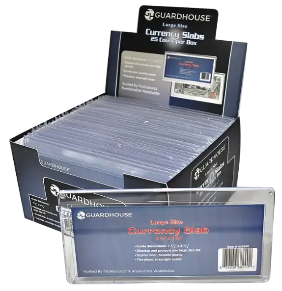 Paper Money Slab for Large-Sized U.S. Currency - Currency Holder
