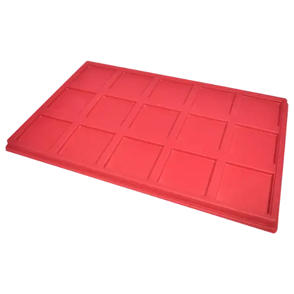 Red 2.5x2.5 Universal Tray for Dealer Display - 15 slots