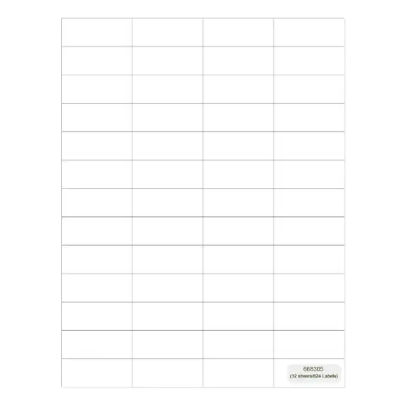 Paper Inserts for Defender Coin Slab (12 Sheets/624 Labels)