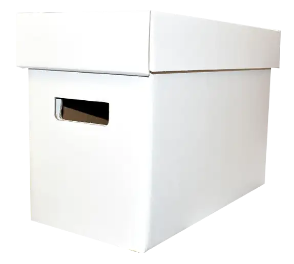 Short Corrugated Comic Book Storage Box and Lid