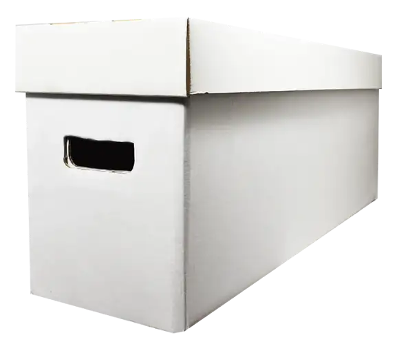 Long Corrugated Comic Book Storage Box and Lid