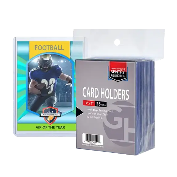 Trading Card Sentry Holders - 3x4 - 55 pt Cards