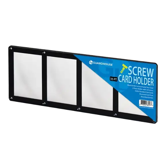 4 Card Screw Card Holder 35 pt - Black Border