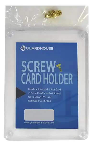 1 Trading Card 4 Screw Card Holder 35pt - Clear