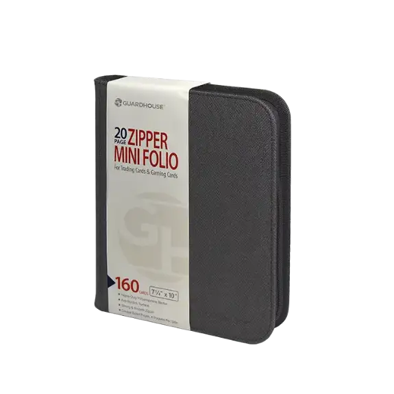 Mini 4 Pocket Zipper Folio for Trading Cards