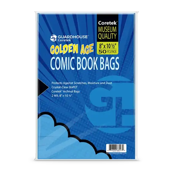 Coretek Comic Book Bag (2mil BoPET) - Golden