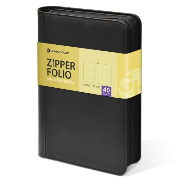 Graded Trading Card Zipper Folio for 40 PSA Card Slabs - Charcoal