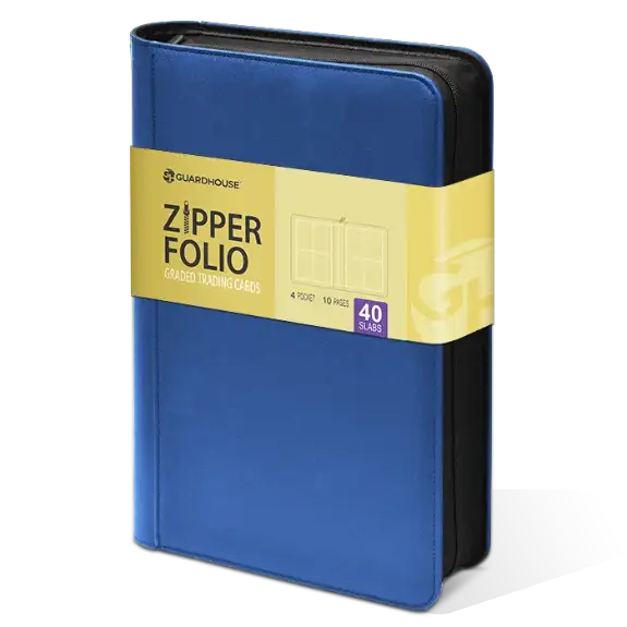 Graded Trading Card Zipper Folio for 40 PSA Card Slabs - Blue Denim