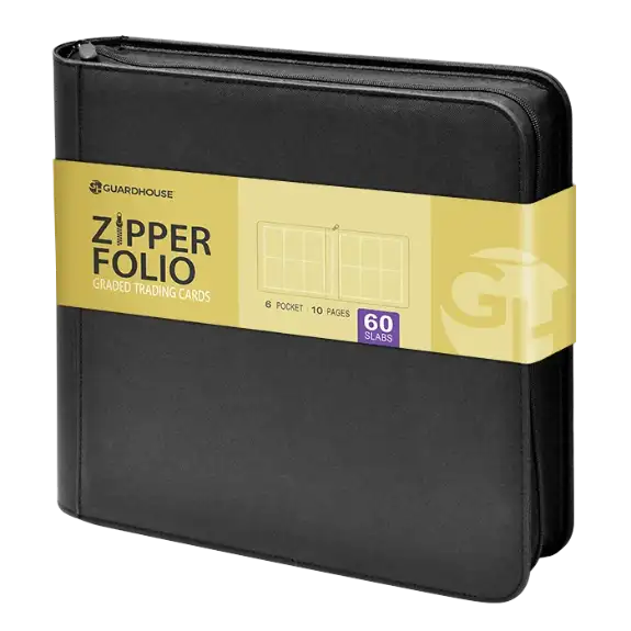 Graded Trading Card Zipper Folio for 60 PSA Card Slabs - Charcoal