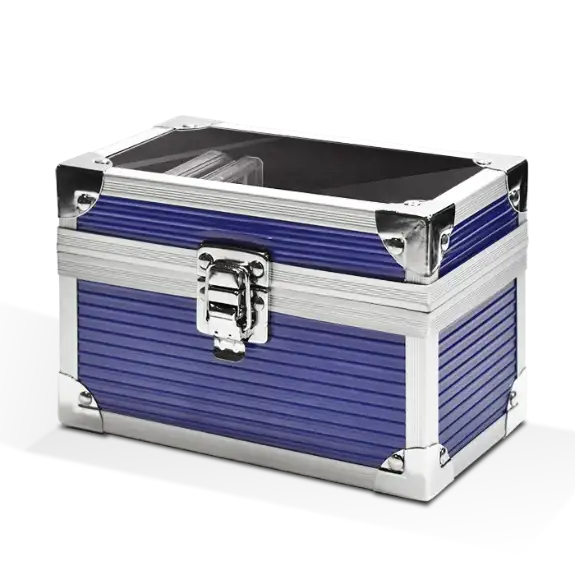Falcon Series 10 Slab Box - Clear Top - Blue