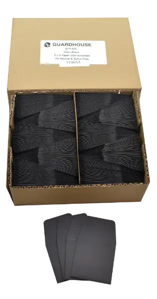 Paper Coin Envelope, Black - Qty: 500