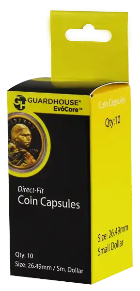 Small Dollar (26.5mm) Direct-Fit EvoCore Coin Capsules - 10 Pack