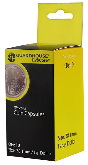 Large Dollar (38.1mm) Direct-Fit EvoCore Coin Capsules - 10 Pack