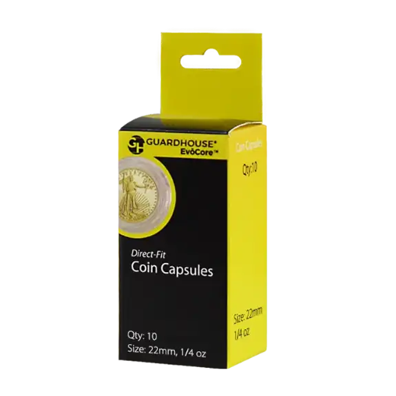 1/4 oz Gold Eagle Direct-Fit EvoCore Coin Capsules - 10 Pack