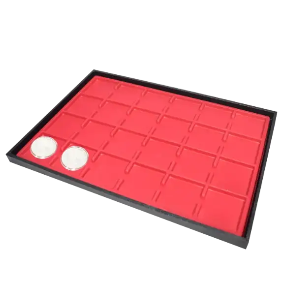 Elegant Coin Display Tray and Jewelry Pad - Dual Use (24 Slots)
