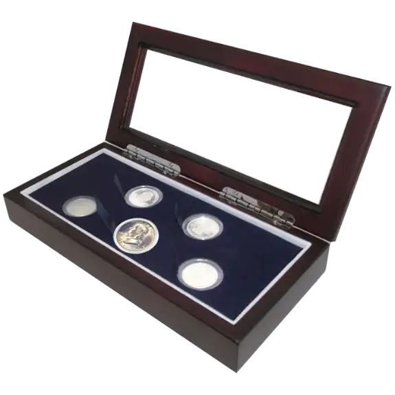 Guardhouse Glass-top Wood Display Box Proof or Mint Set GH-W1800: (4S,M)