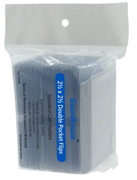2.5x2.5 Coin Flip - Unplasticized 100 Pack with Inserts