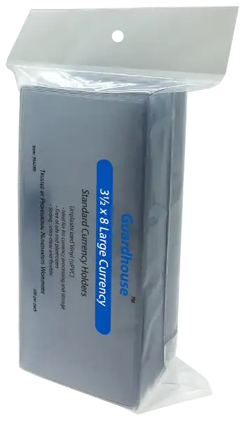 Large Currency Holder - 100 Pack (7 mil)