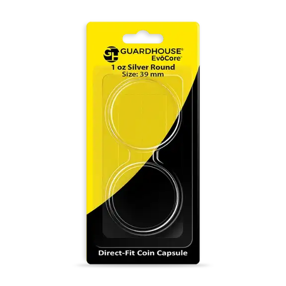 1 oz Silver Round Direct Fit EvoCore Capsule - Retail Card