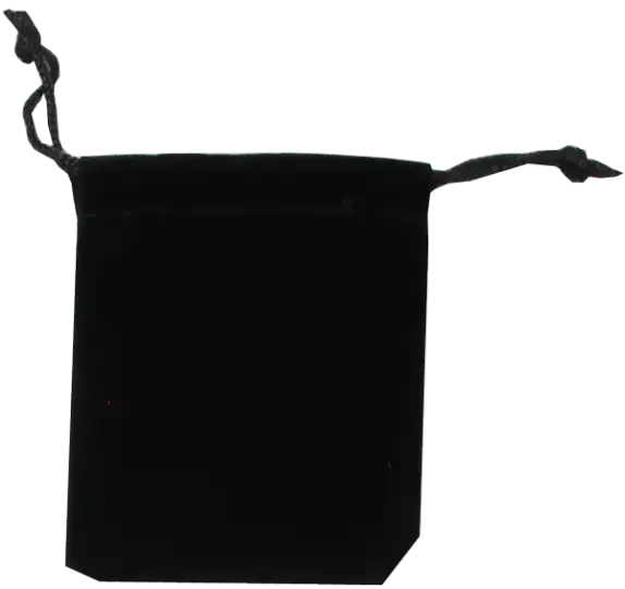 Velour Drawstring Pouch - 2.75x3.25 Black