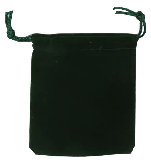 Velour Drawstring Pouch - 2.75x3.25 Green