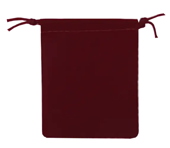 Velour Drawstring Pouch - 2.75x3.25 Maroon