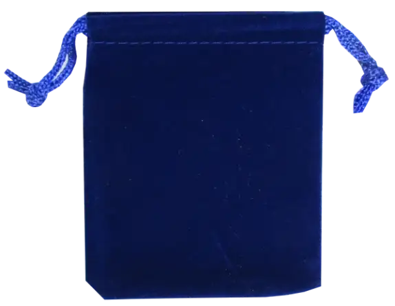 Velour Drawstring Pouch - 2.75x3.25 Royal Blue