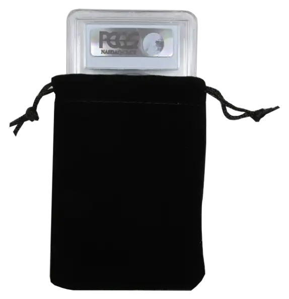 Velour Drawstring Pouch - 3x4.25 Black