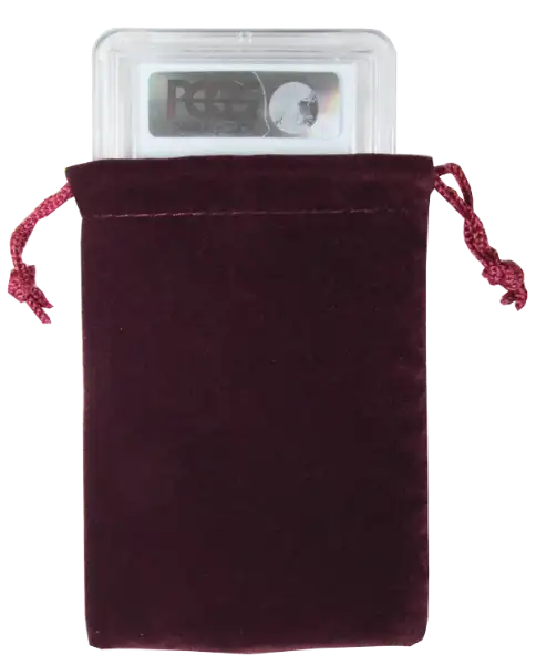 Velour Drawstring Pouch - 3x4.25 Maroon