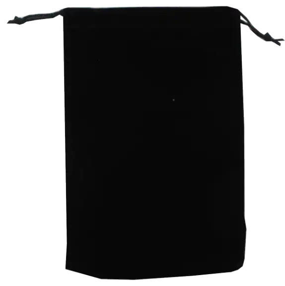Velour Drawstring Pouch - 5x7.5 Black